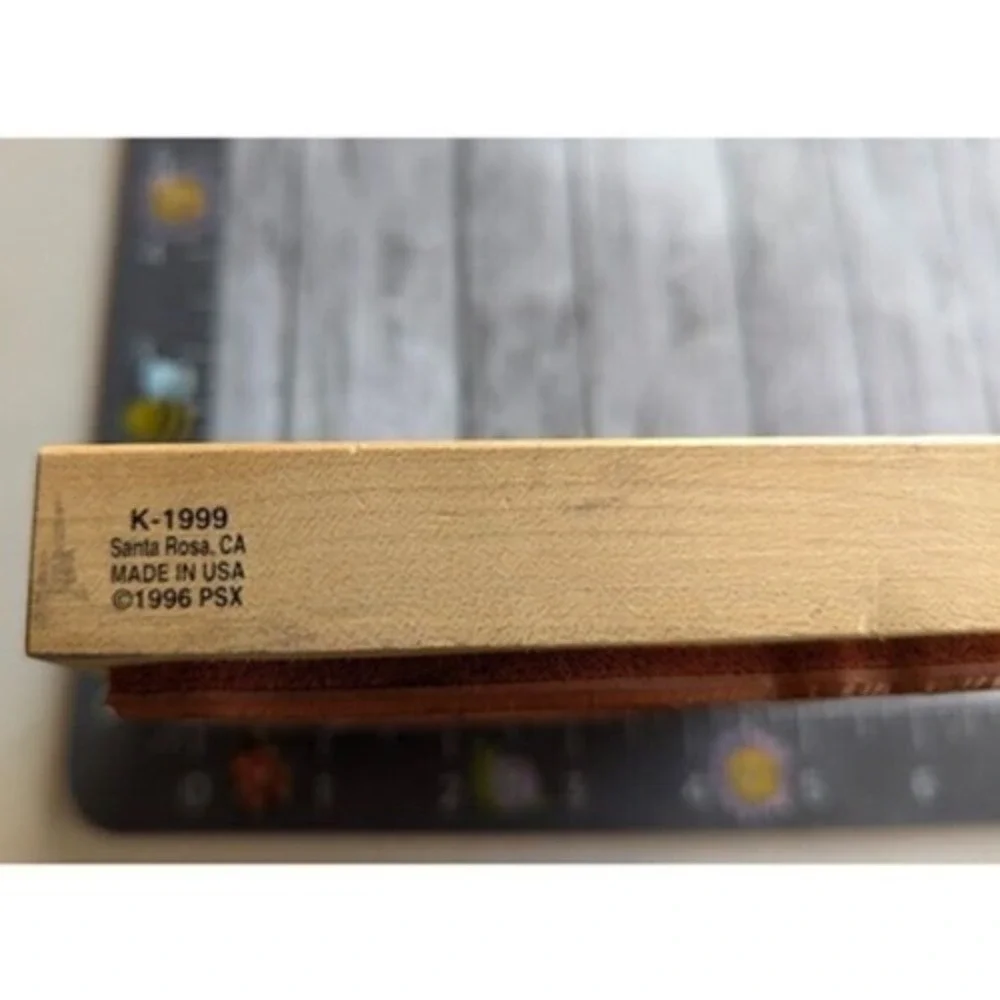 PSX Designs Teddy Bear Frame Baby It's A K1999 Rubber Stamp Wood #B14